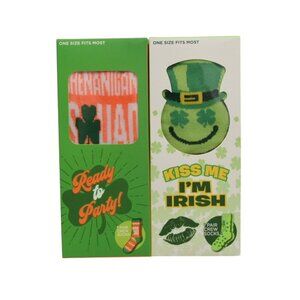 St Patricks Day Crew Socks Set Shenanigans Squad Kiss Me Im Irish One Size